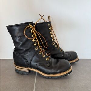 Georgia Boot Black Leather Men's Boots